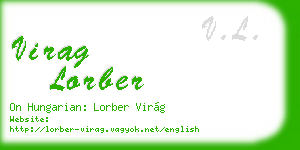 virag lorber business card